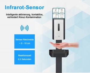 Infrarot­sensor beim Hände­desinfektions­mittels­pender